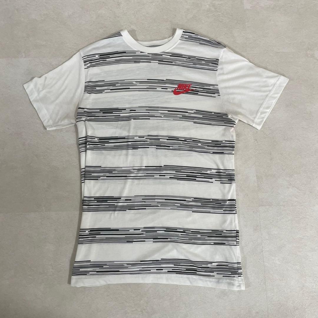 【美品】古着 NIKE 半袖Tシャツ Mサイズ ホワイト ボーダー柄
