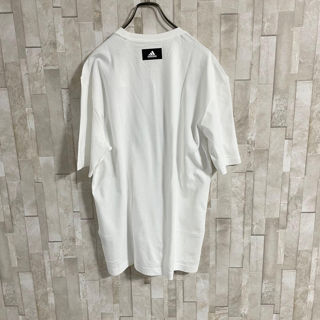 【新品未使用タグ付】adidas 半袖Tシャツ ロゴプリント サイズL 白