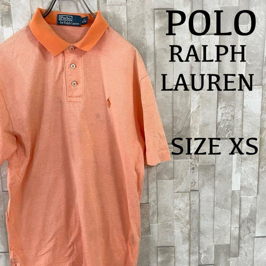 90s POLO RALPH LAUREN 半袖ポロシャツ XS オレンジ