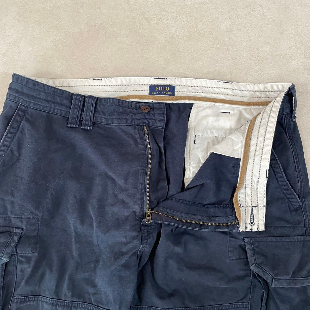 古着 POLO RALPH LAUREN ハーフパンツ 42 ネイビー