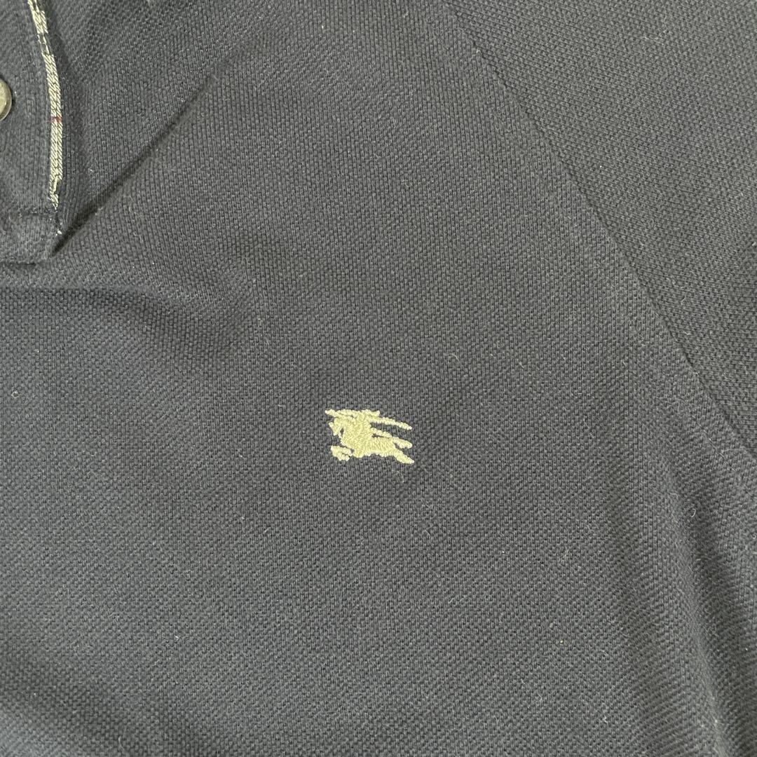 【美品】BURBERRY LONDON 半袖ポロシャツ バーバリーチェック 黒