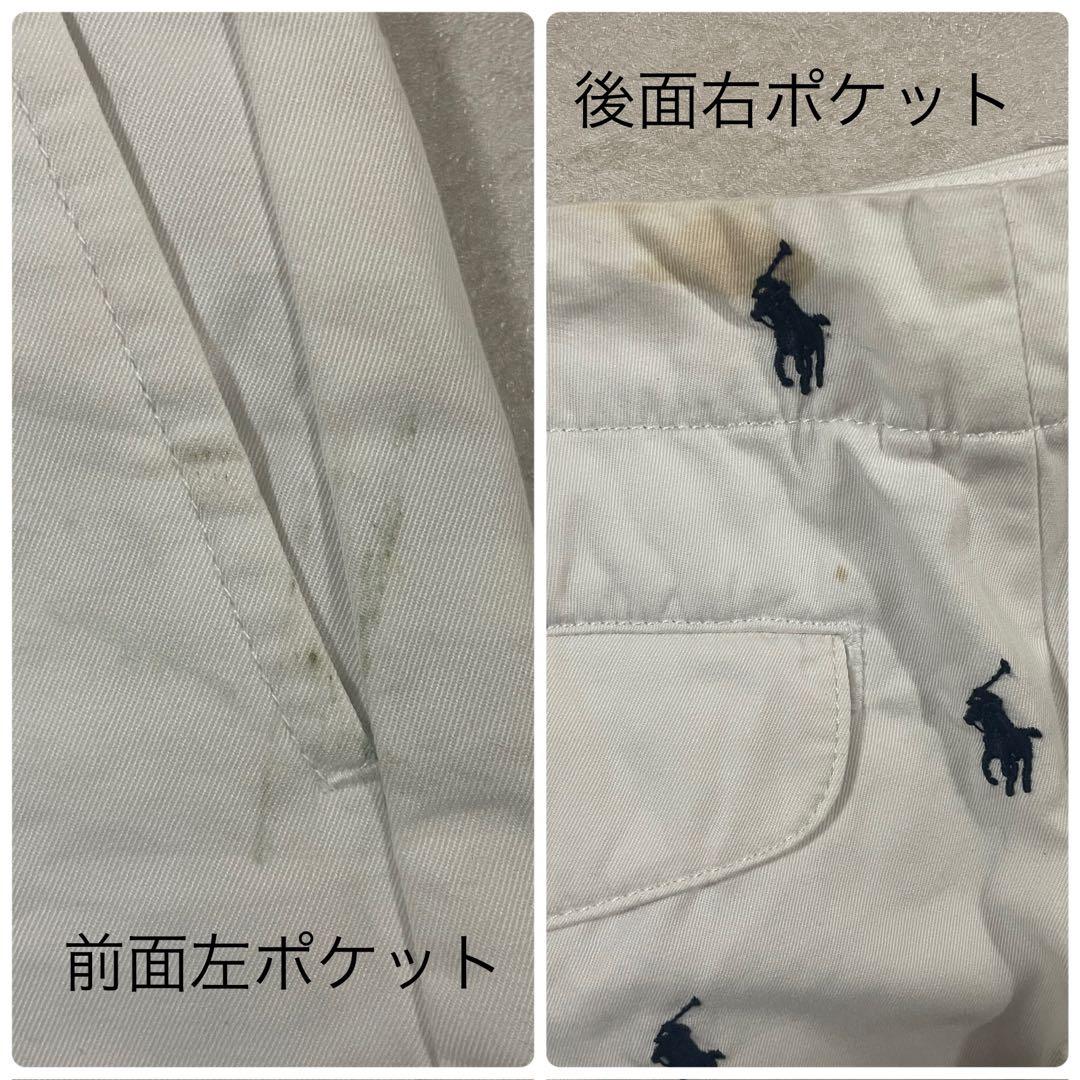 90s RALPH LAUREN SPORT ハーフパンツ ポニー刺繍 ホワイト