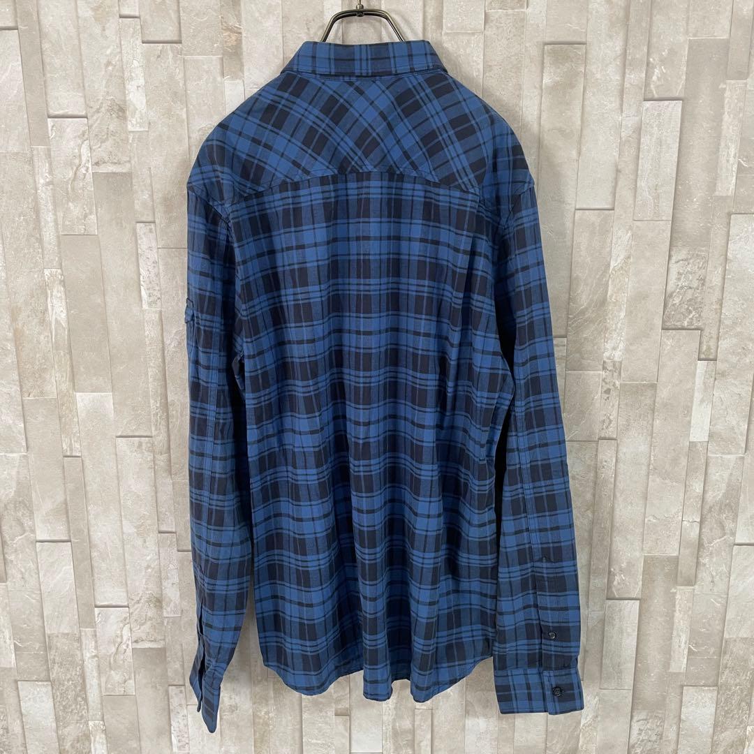 【美品】ARMANI EXCHANGE 長袖ネルシャツ チェック柄 Mサイズ