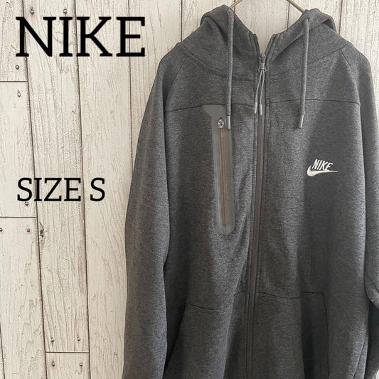 NIKE ナイキ 長袖ジップアップパーカー Sサイズ グレー