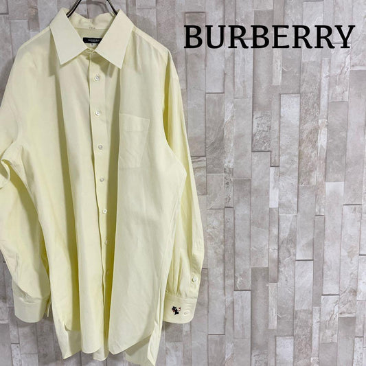 古着 BURBERRY LONDON 長袖シャツ 日本製 イエロー