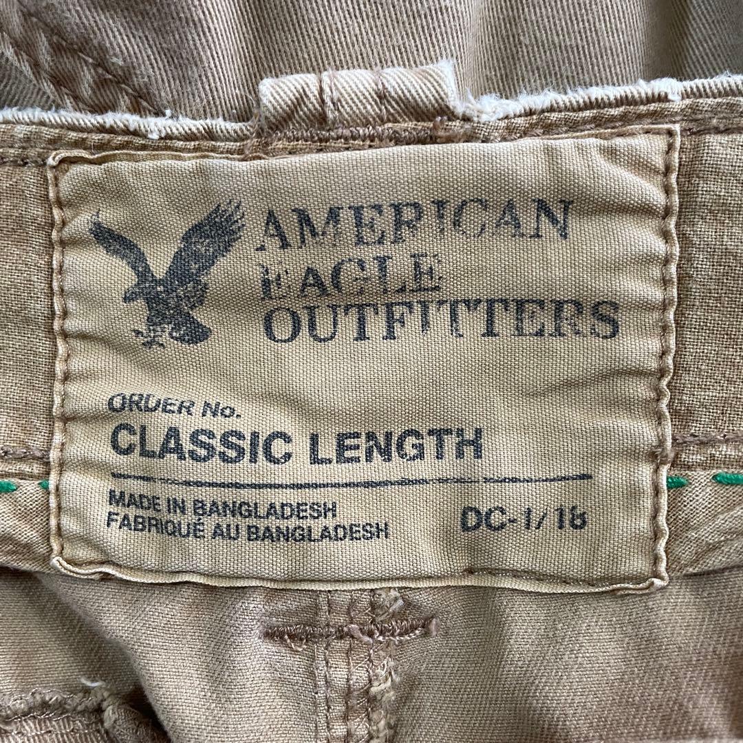 古着AMERICAN EAGLE アメカジ ベージュ ハーフパンツ サイズ30