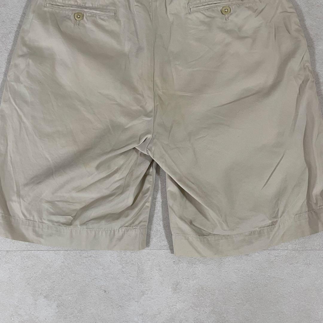 90s POLO RALPH LAUREN ハーフパンツ 32 アイボリー