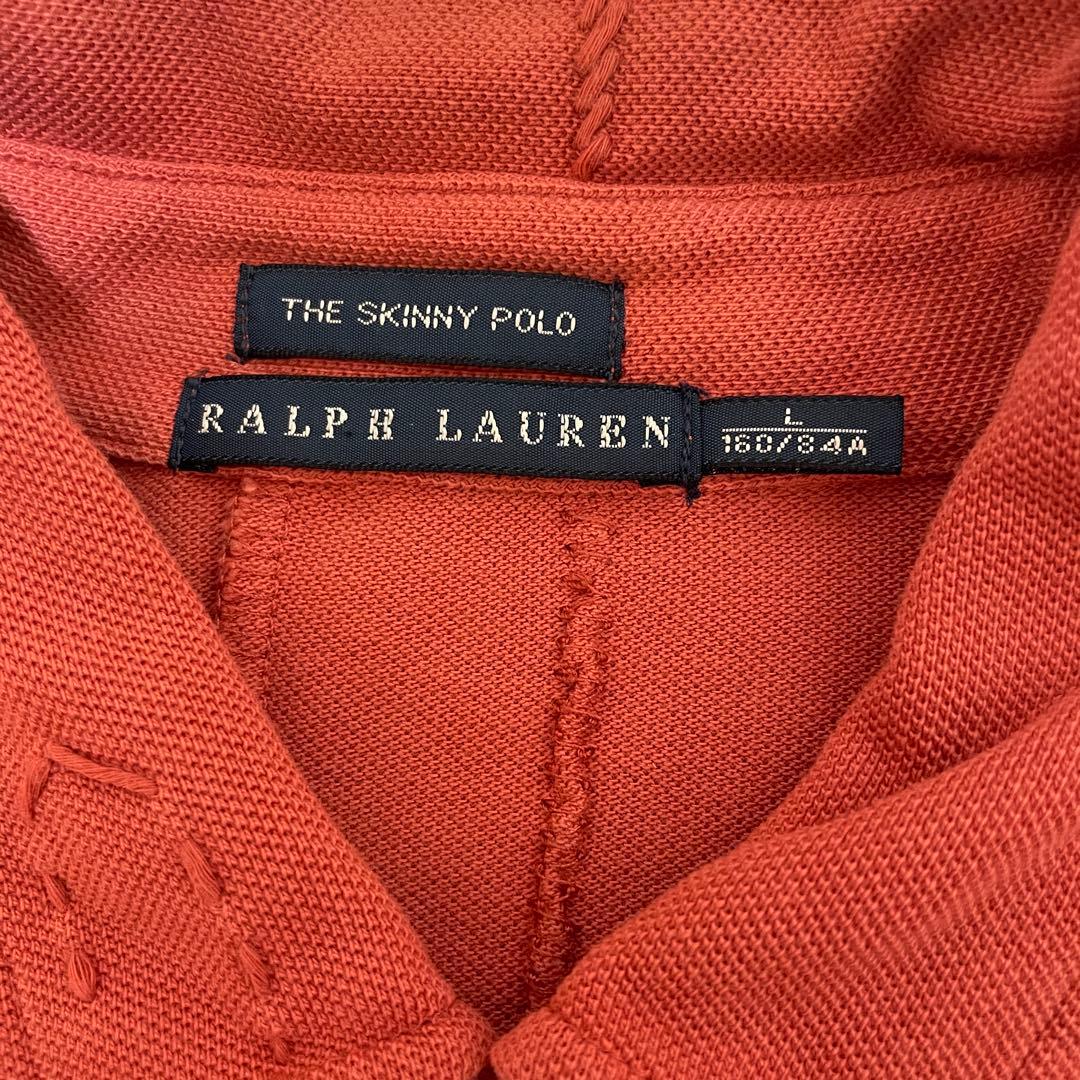 【美品】RALPH LAUREN スキニー パッチワーク ポロシャツ L