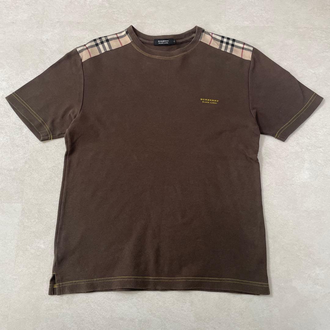 【美品】BURBERRY BLACK LABEL バーバリーチェック Tシャツ