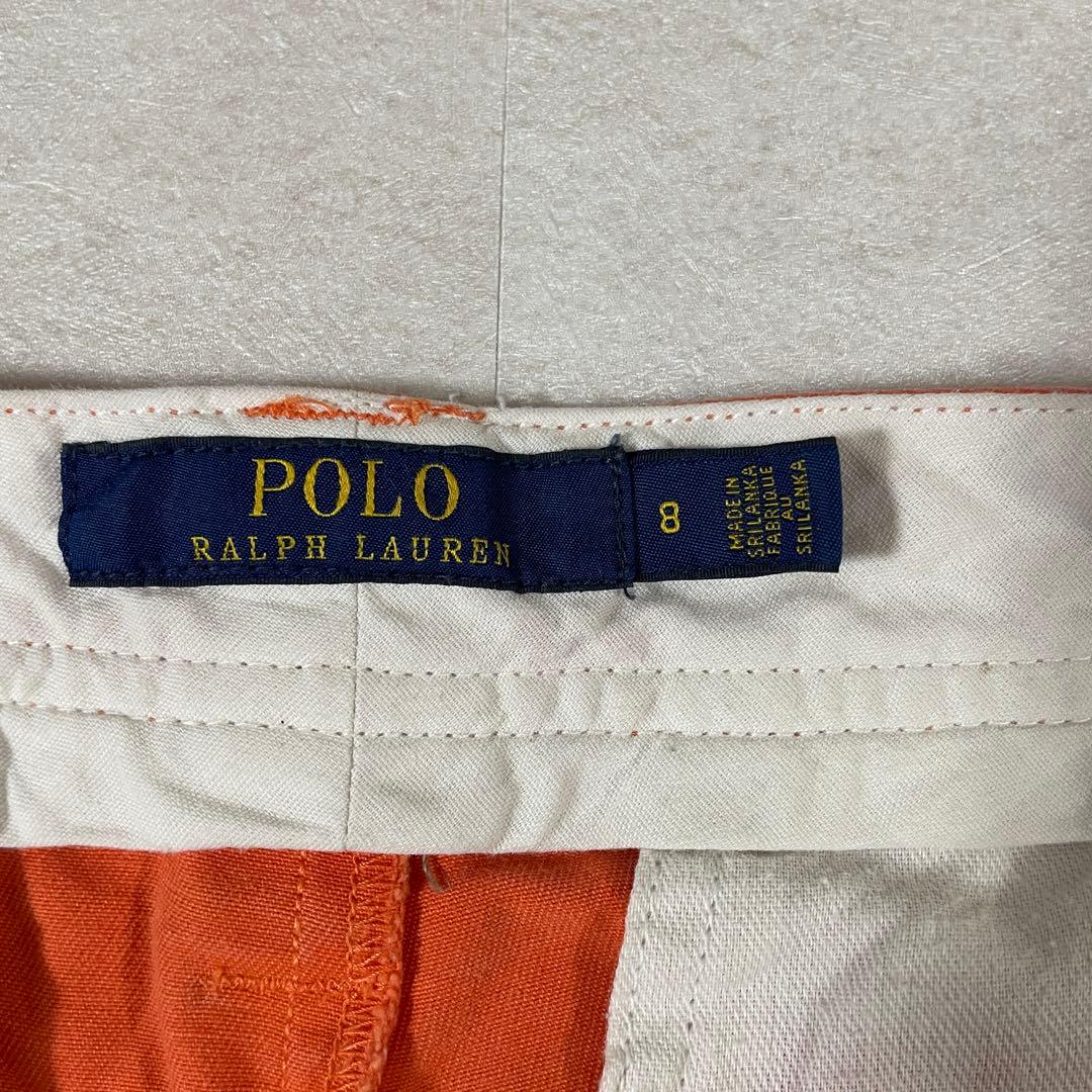 【美品】POLO RALPH LAUREN ハーフパンツ サイズ8 オレンジ