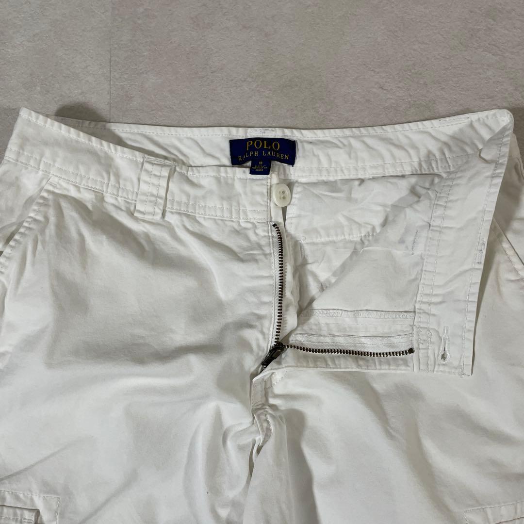 古着 POLO RALPH LAUREN ハーフパンツサイズ18 ホワイト