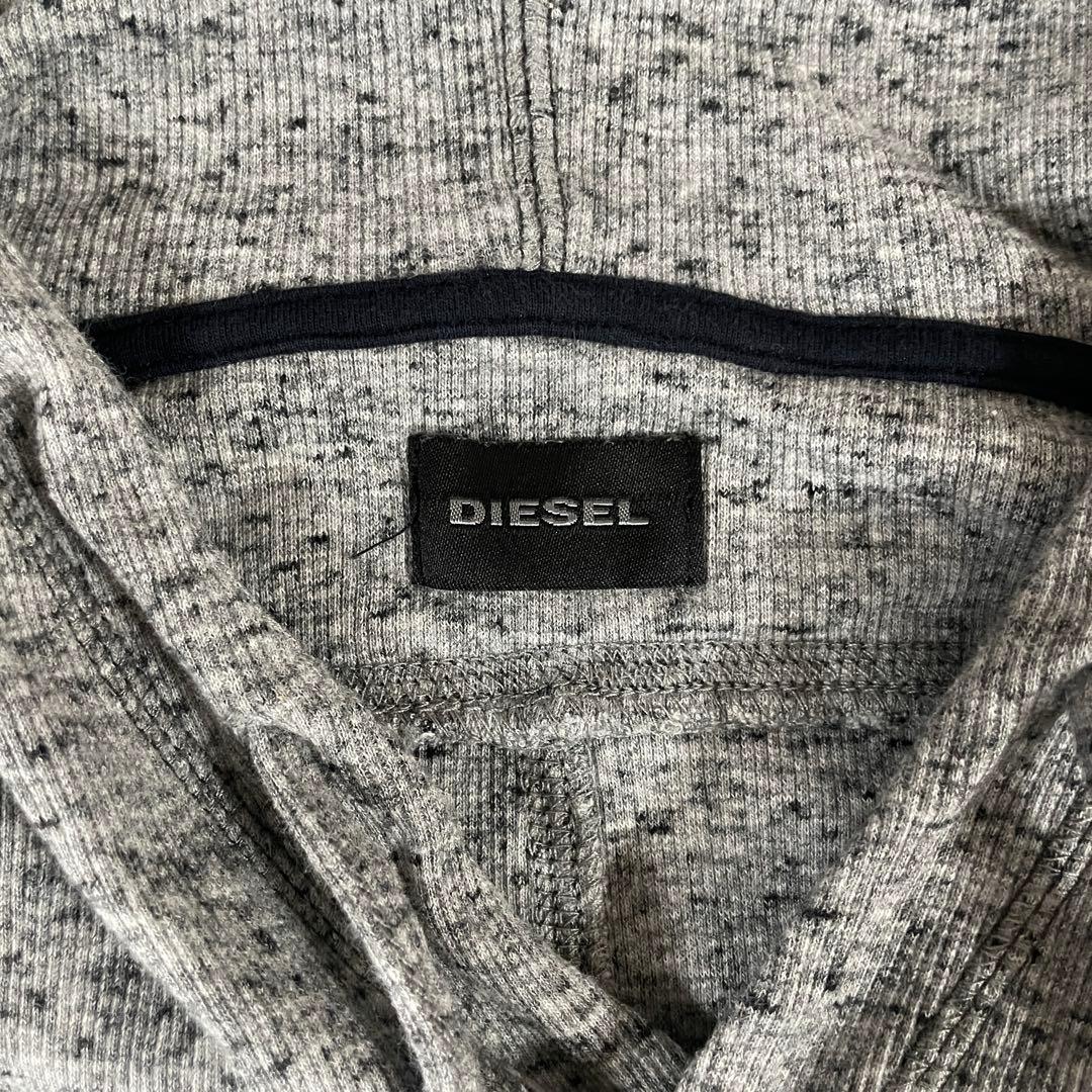 【美品】DIESEL 長袖 プルオーバー パーカー サイズL グレー