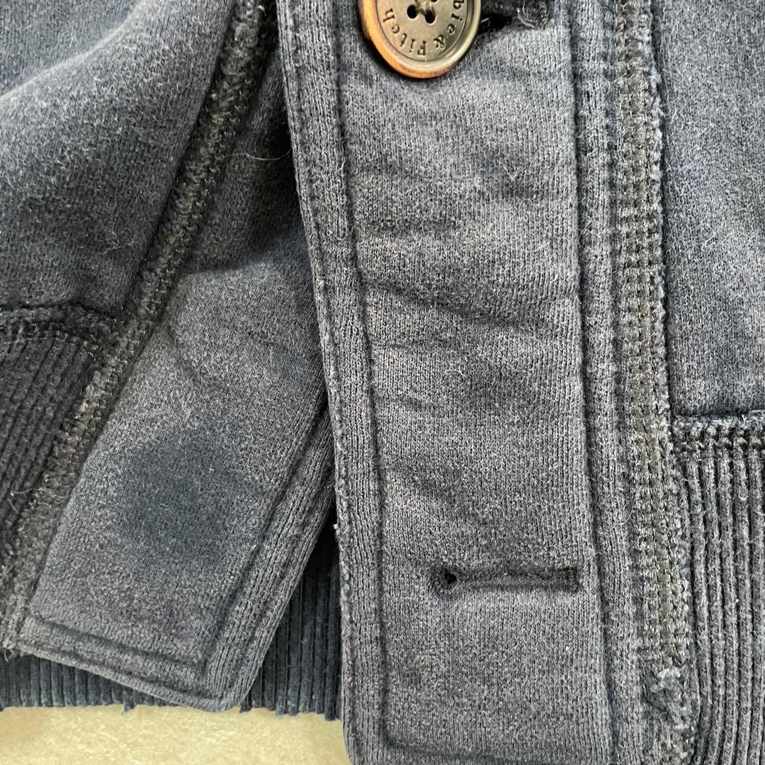 古着 Abercrombie & Fitch ダメージ加工パーカー S ネイビー