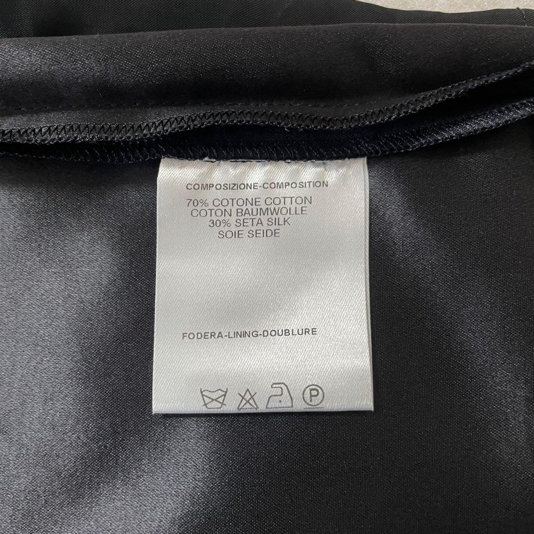 【美品】FENDI ひざ丈スカート イタリア製 サイズ40 ブラック 薄手