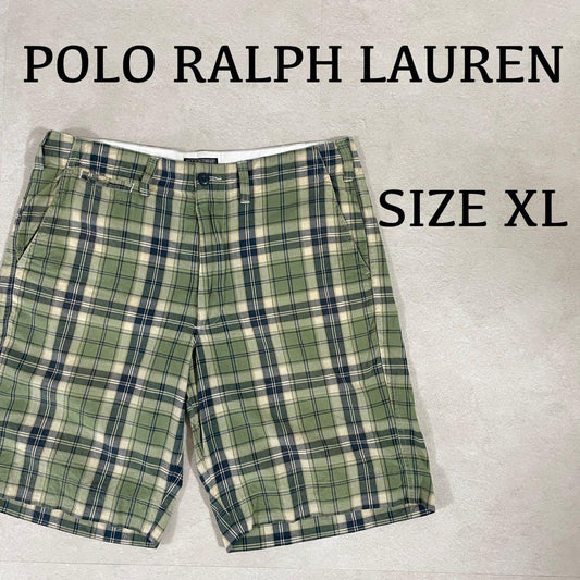 90s POLO RALPH LAUREN ハーフパンツ 33チェック柄