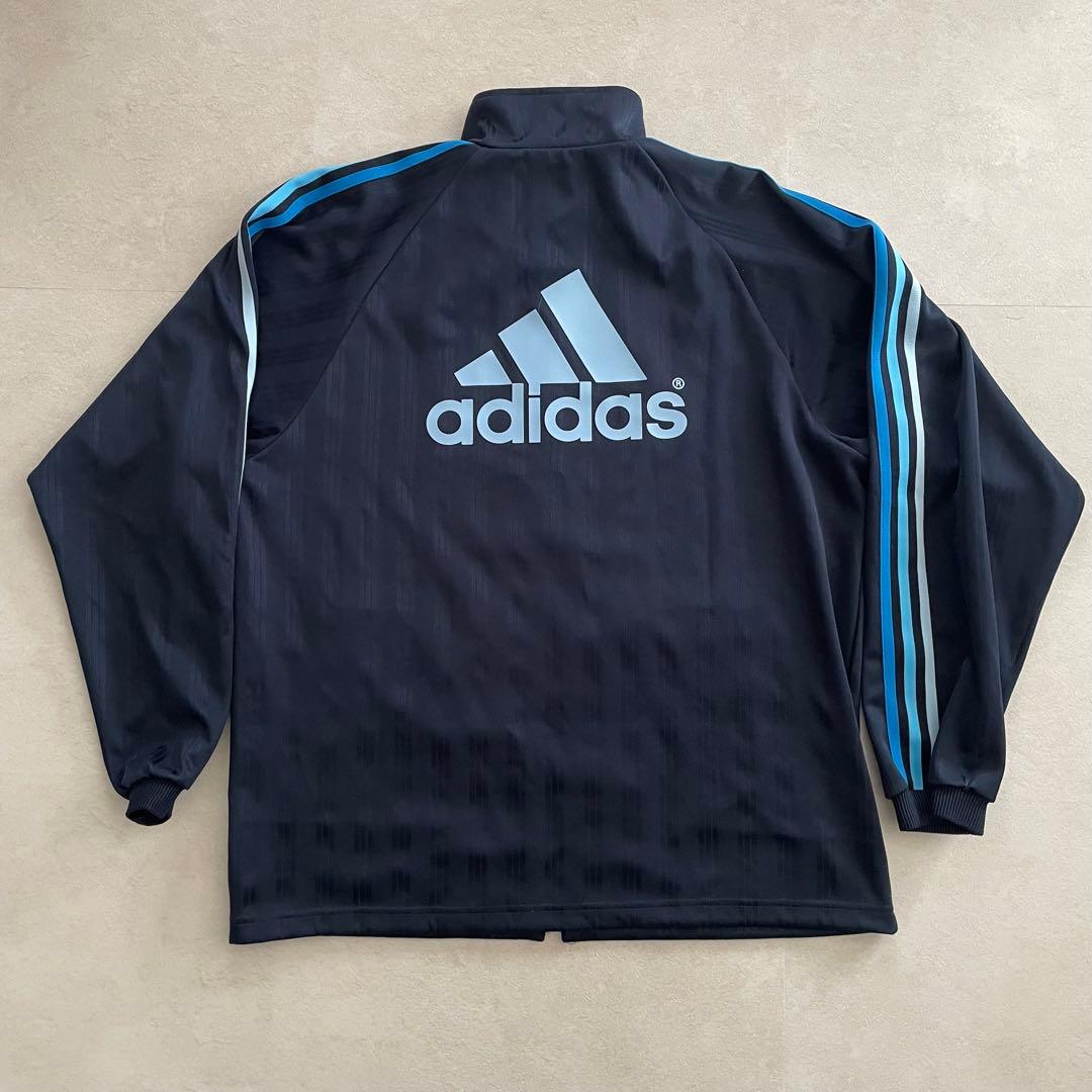 【美品】古着adidas トラックジャケット Oサイズ ネイビー