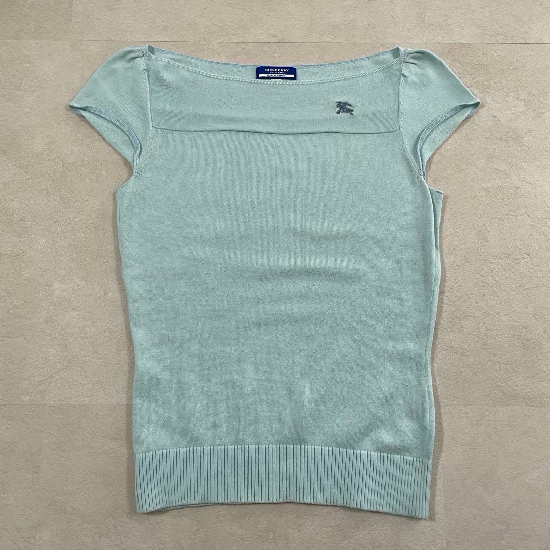 【人気】BURBERRY BLUE LABEL 半袖Tシャツ ニット サイズ38
