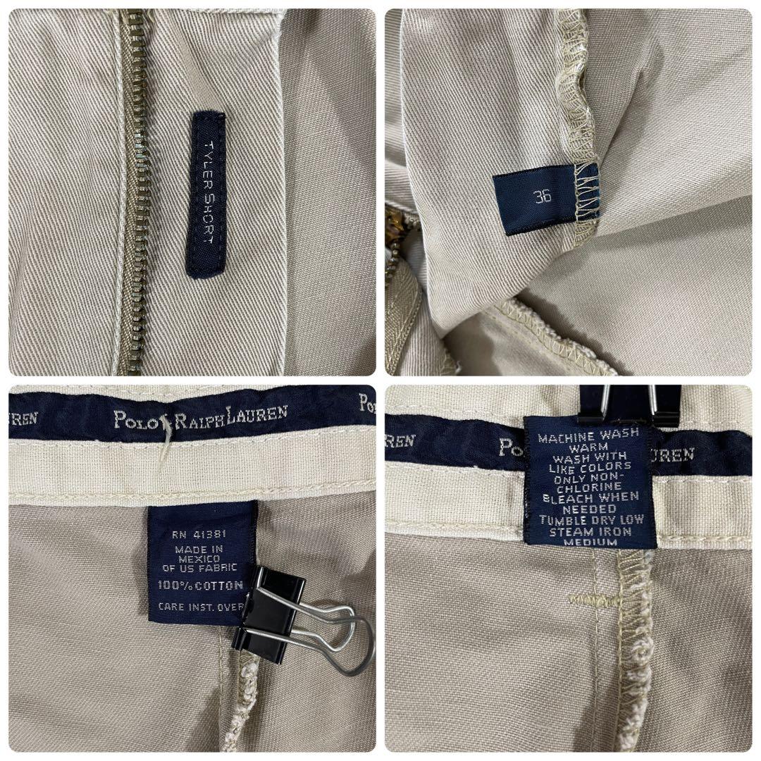 【美品】90s POLO RALPH LAUREN ハーフパンツ 36 ベージュ