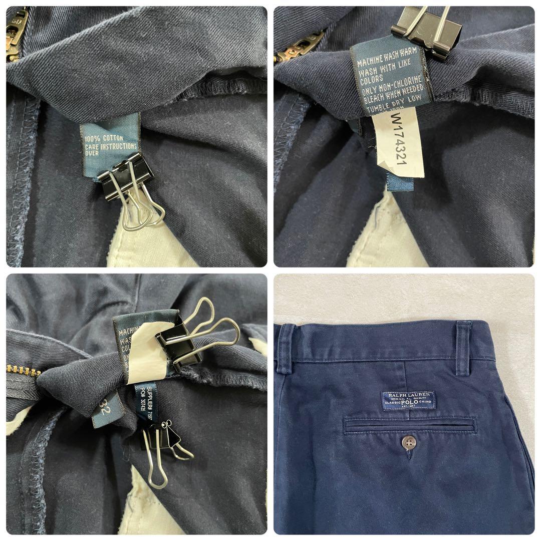 【美品】90s POLO RALPH LAUREN ハーフパンツ ポロチノ 紺