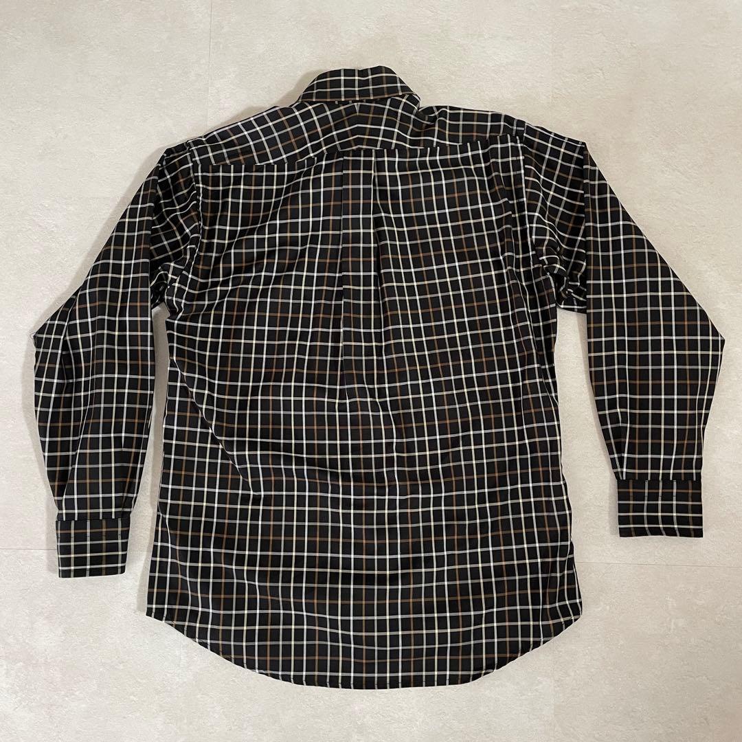 【美品】POLO BCS 長袖シャツ サイズM ブラック チェック柄