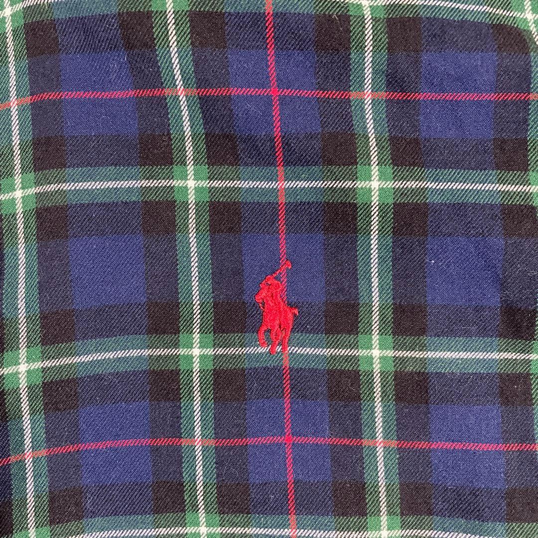 90s POLO RALPH LAUREN 長袖シャツ ポニー刺繍 チェック柄