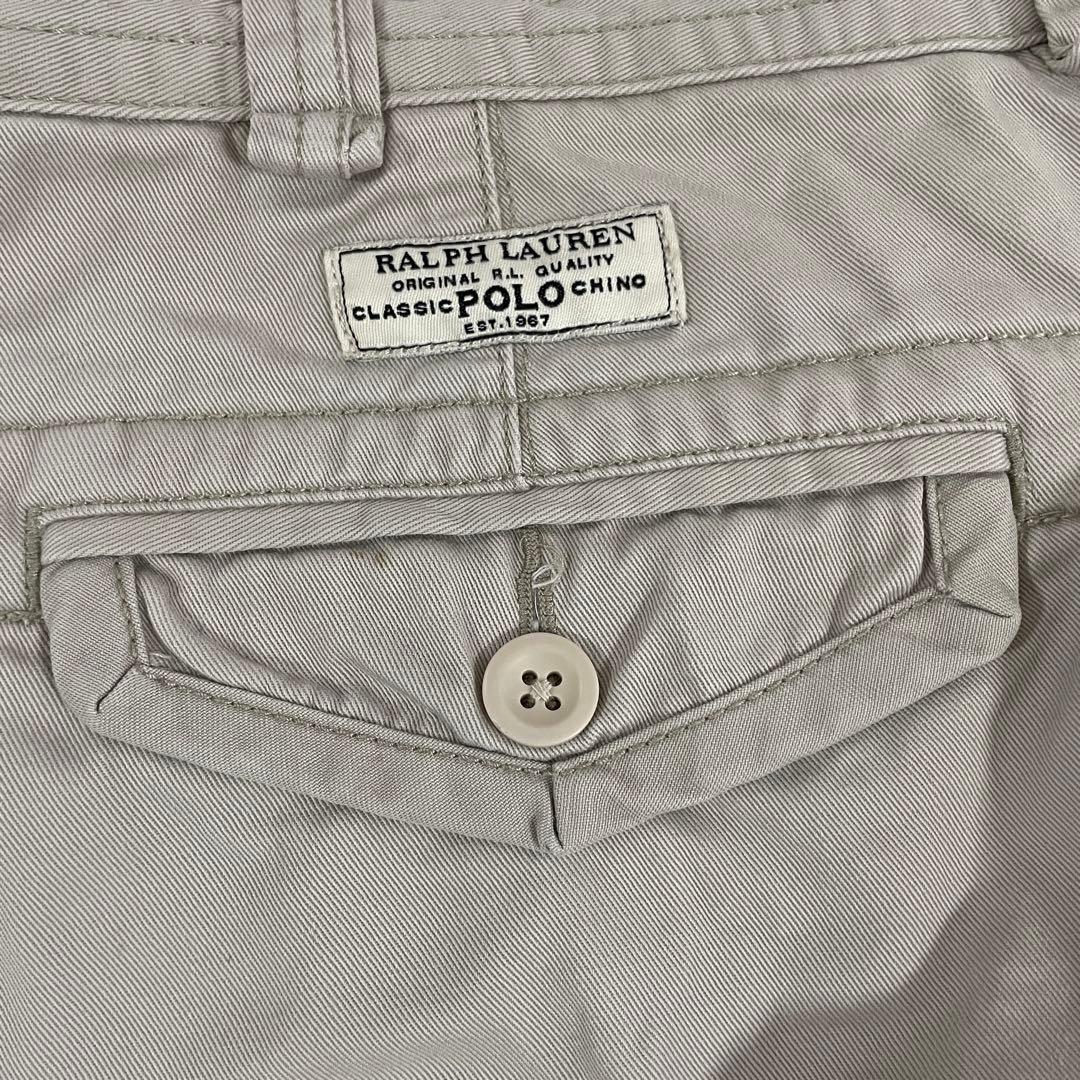 90s POLO RALPH LAUREN ハーフパンツ サイズ42 ベージュ