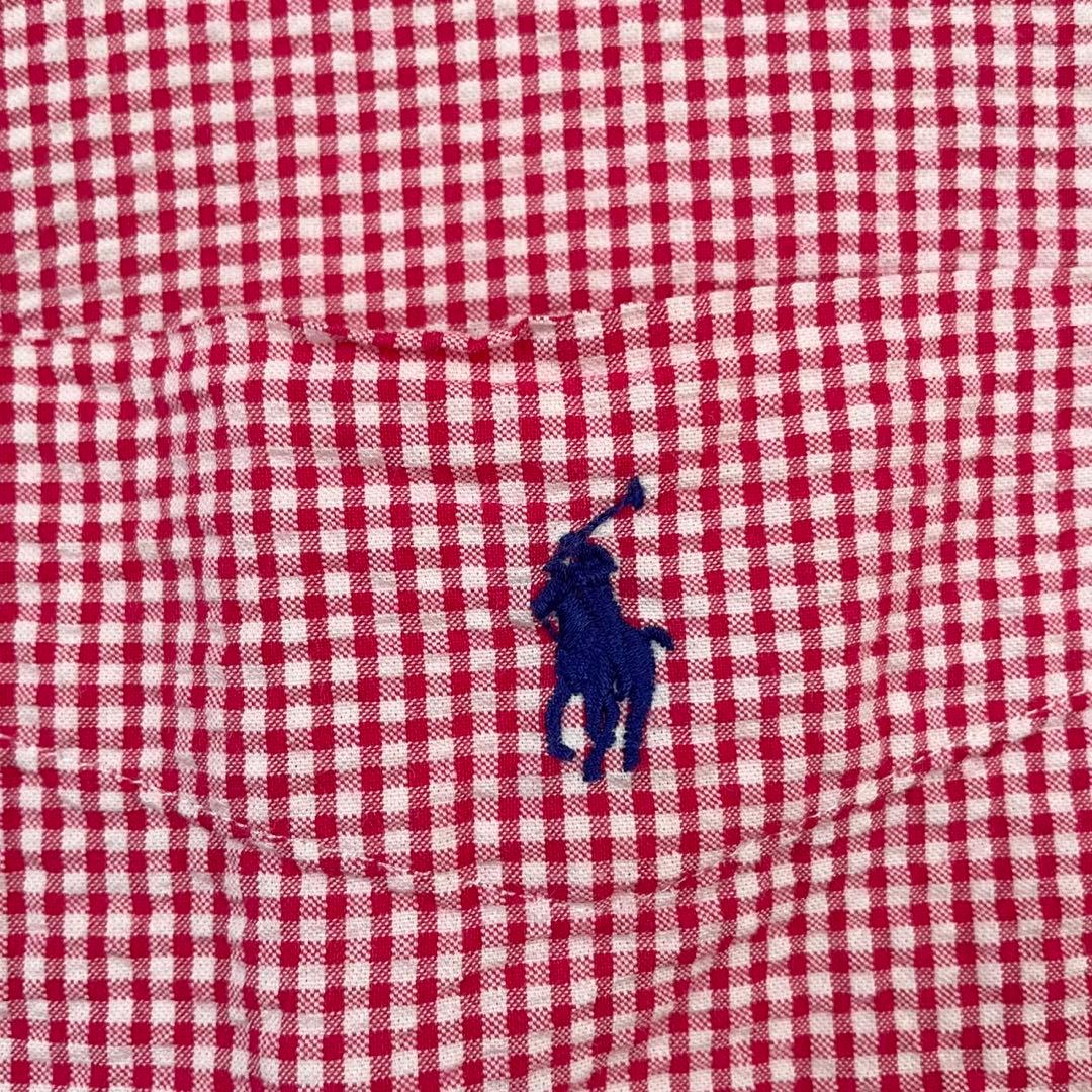 【美品】90s ラルフローレン BLAKE インド綿 チェックシャツ Lサイズ