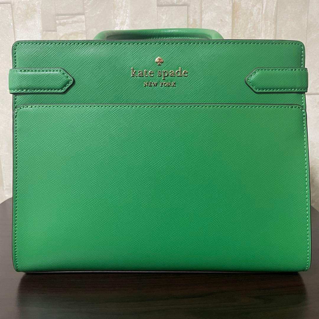 訳あり新品 kate spade ハンドバッグ 2way グリーン