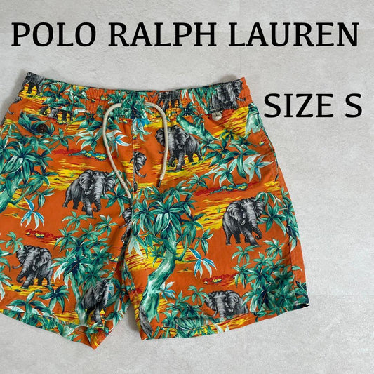 古着POLO RALPH LAUREN スイムショーツ サイズ S 総柄