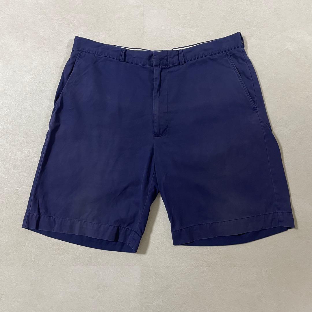 90s POLO RALPH LAUREN ハーフパンツ 36 ネイビー