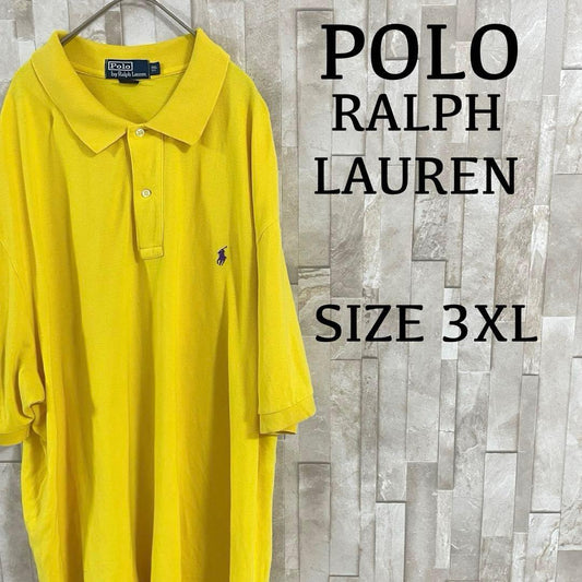90s POLO RALPH LAUREN 半袖ポロシャツ 3XL イエロー