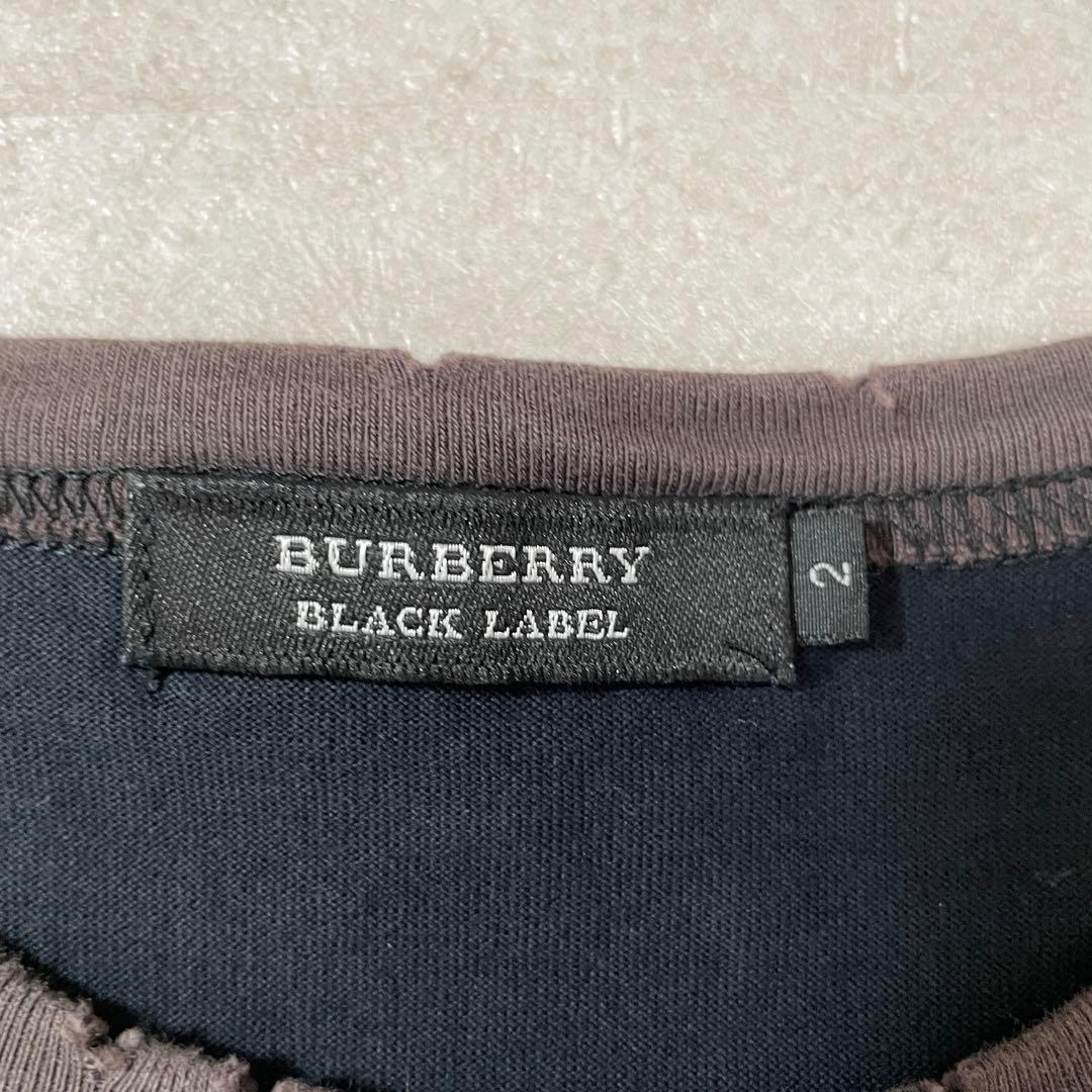 【美品】BURBERRY BLACK LABEL 半袖Tシャツ SIZE 2