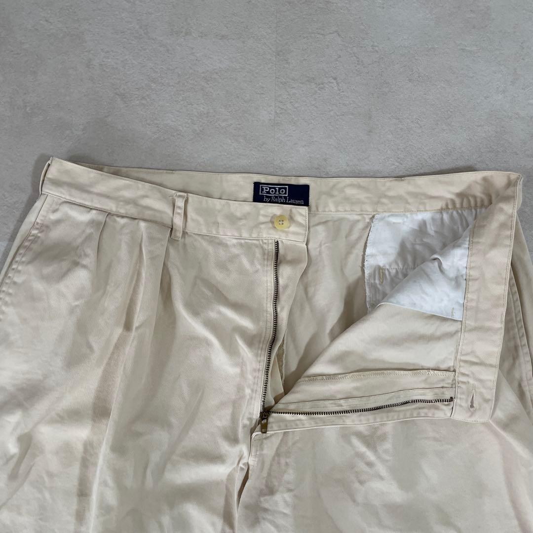 90s POLO RALPH LAUREN ポロチノ 初期タグ 40 クリーム