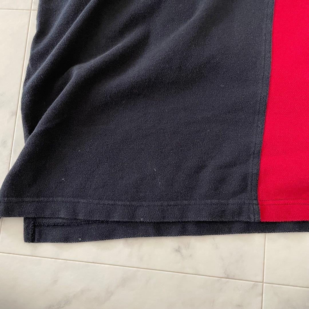 【美品】USA 古着 TEXAS トリコロールカラー 半袖ポロシャツ Lサイズ
