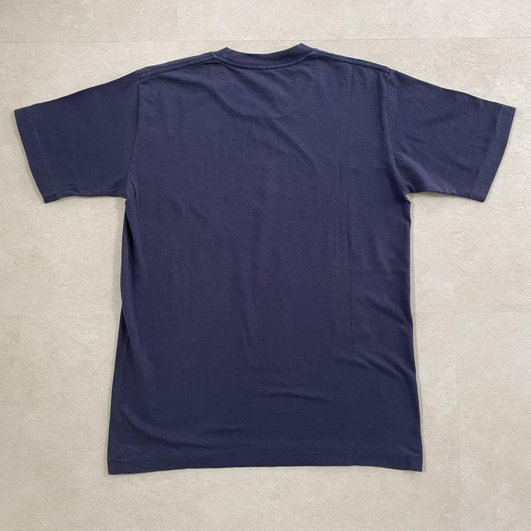 古着 EMPORIO ARMANI ロゴプリント ネイビー 半袖Tシャツ