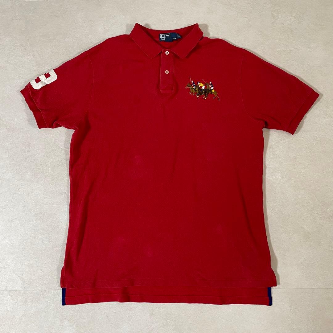 90s POLO RALPH LAUREN 半袖ポロシャツ XL トリプルポニー