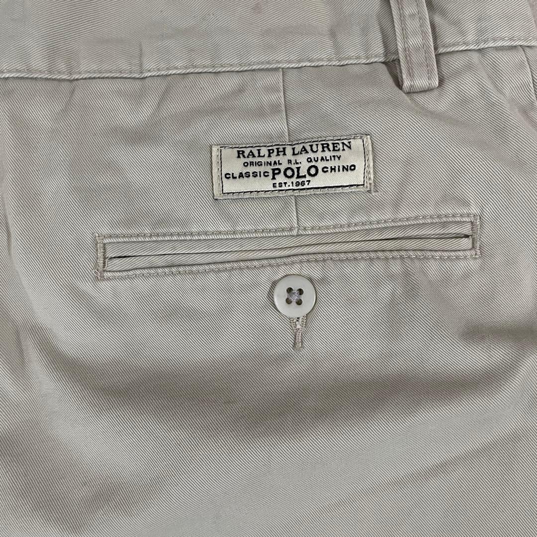 90s POLO RALPH LAUREN ハーフパンツ サイズ33 ベージュ