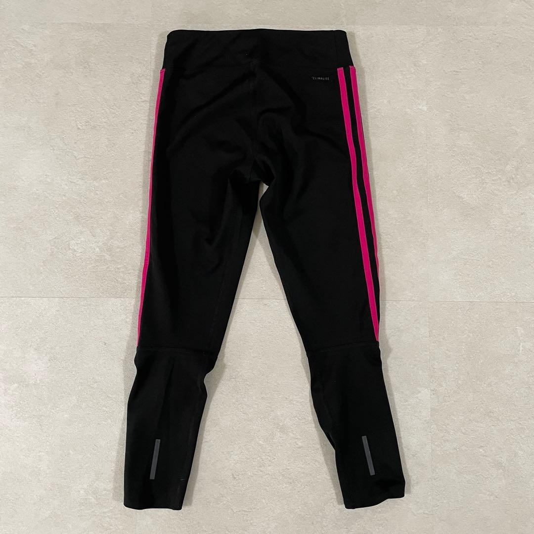 【美品】adidas レギンス 3ストライプ サイズS ブラック