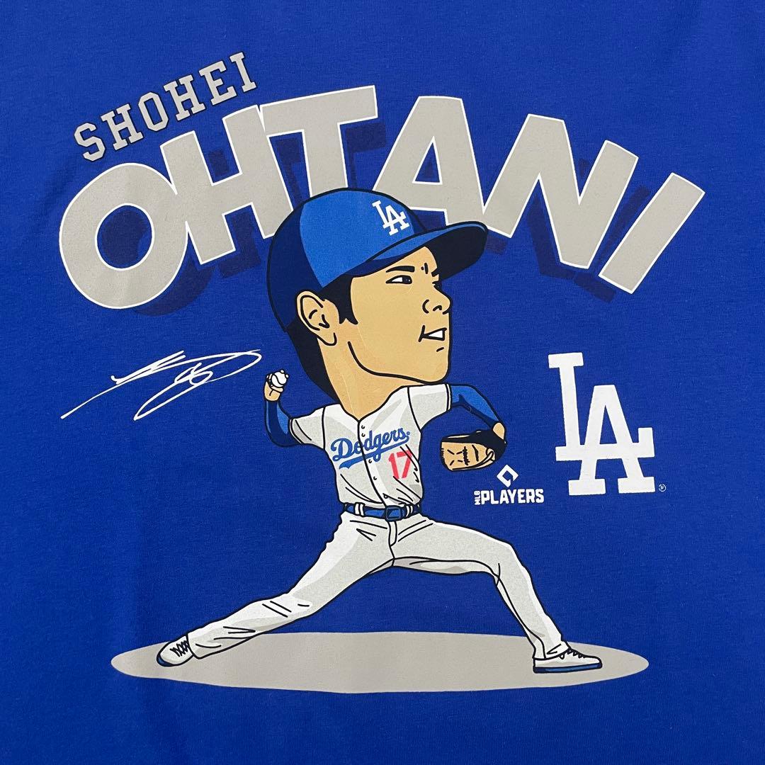 【新品未使用タグ付】NEW ERA 大谷翔平 ピッチャー Tシャツ XL 青色