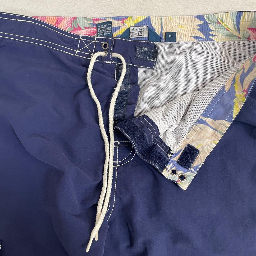 【希少】90s POLO RALPH LAUREN ネイビー スイムショーツ
