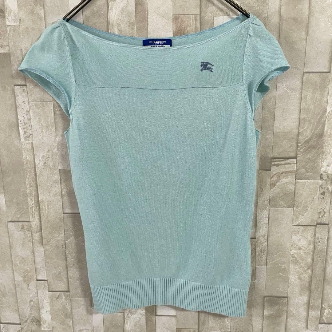 【人気】BURBERRY BLUE LABEL 半袖Tシャツ ニット サイズ38