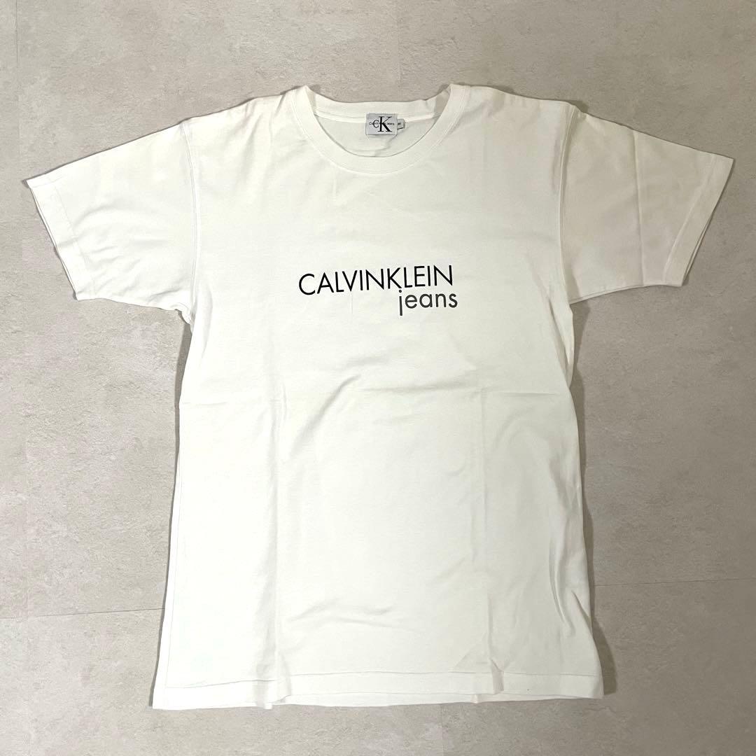古着 Calvin Klein Jeans 半袖Tシャツ サイズM ホワイト