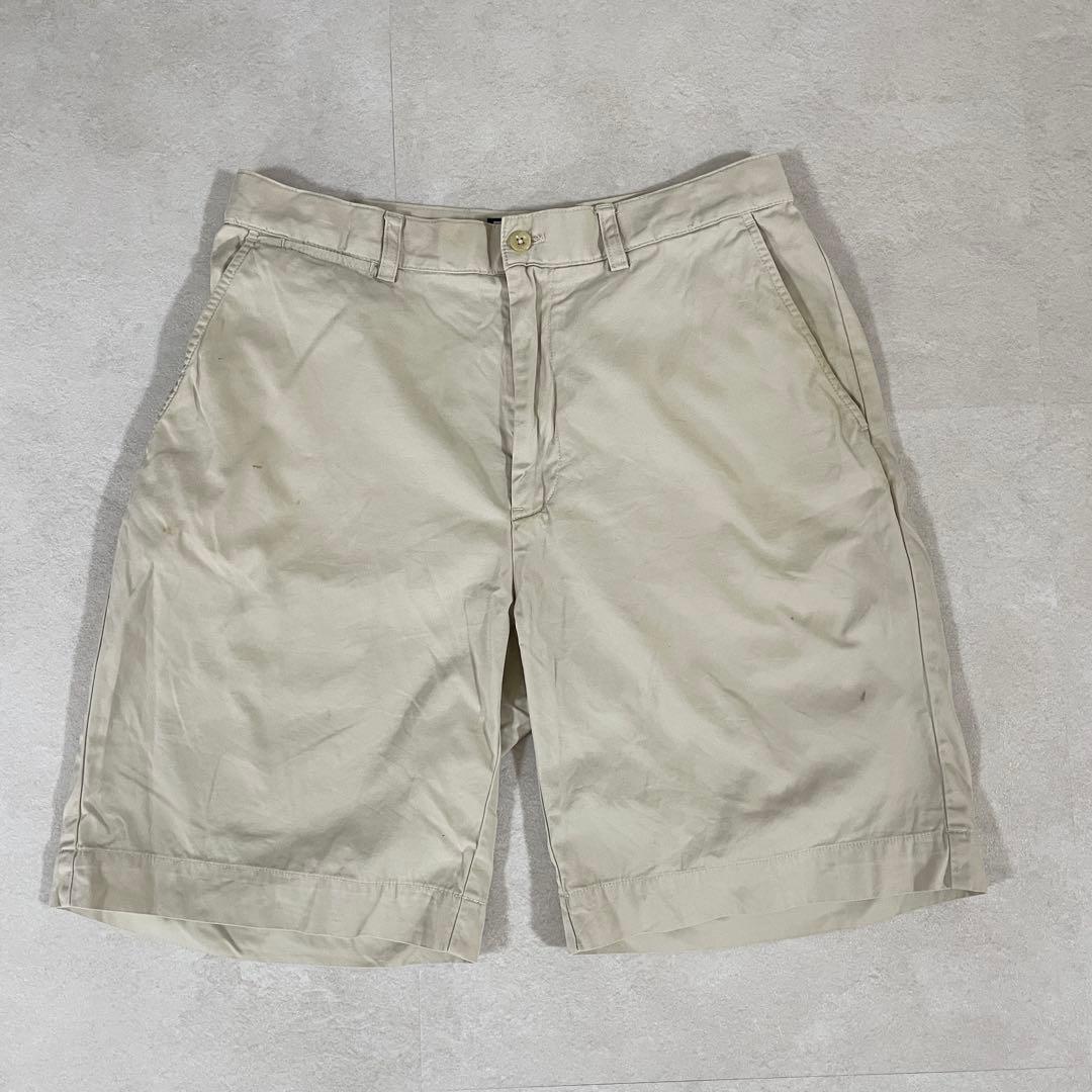 90s POLO RALPH LAUREN ハーフパンツ 32 アイボリー