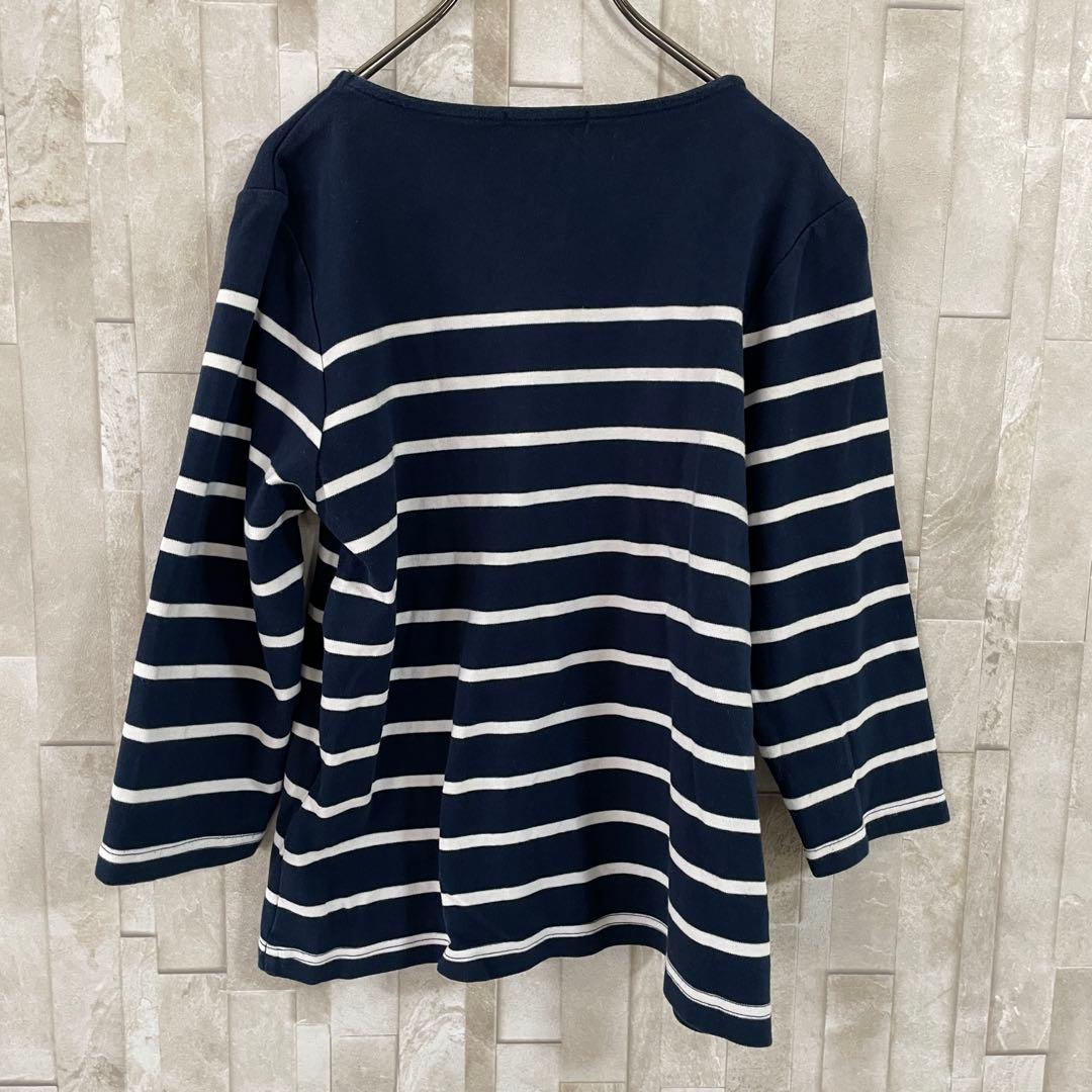 古着 POLO RALPH LAUREN 半袖Tシャツ ボーダー柄 M 紺色