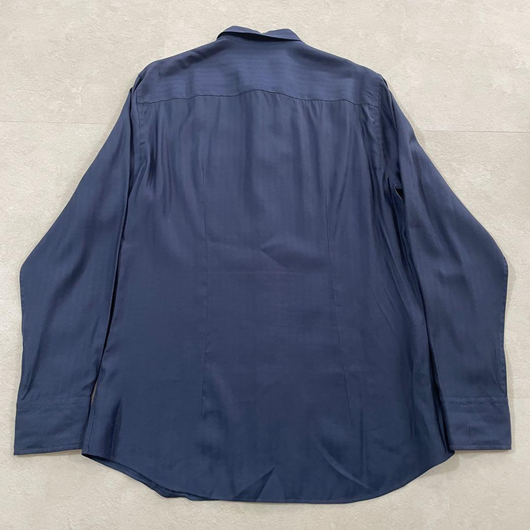 古着 ARMANI COLLEZIONI 長袖シャツ シャドーストライプ M