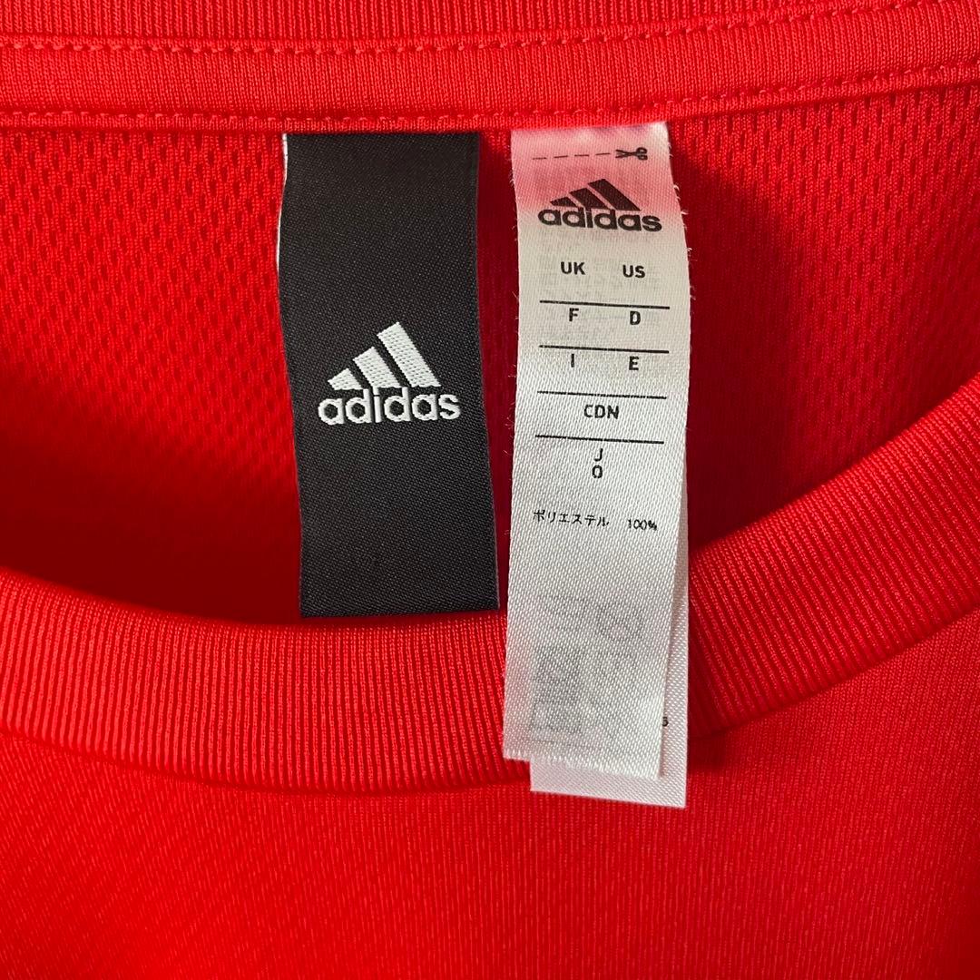 【美品】古着 adidas 半袖Tシャツ スポーツウェア 0サイズ レッド