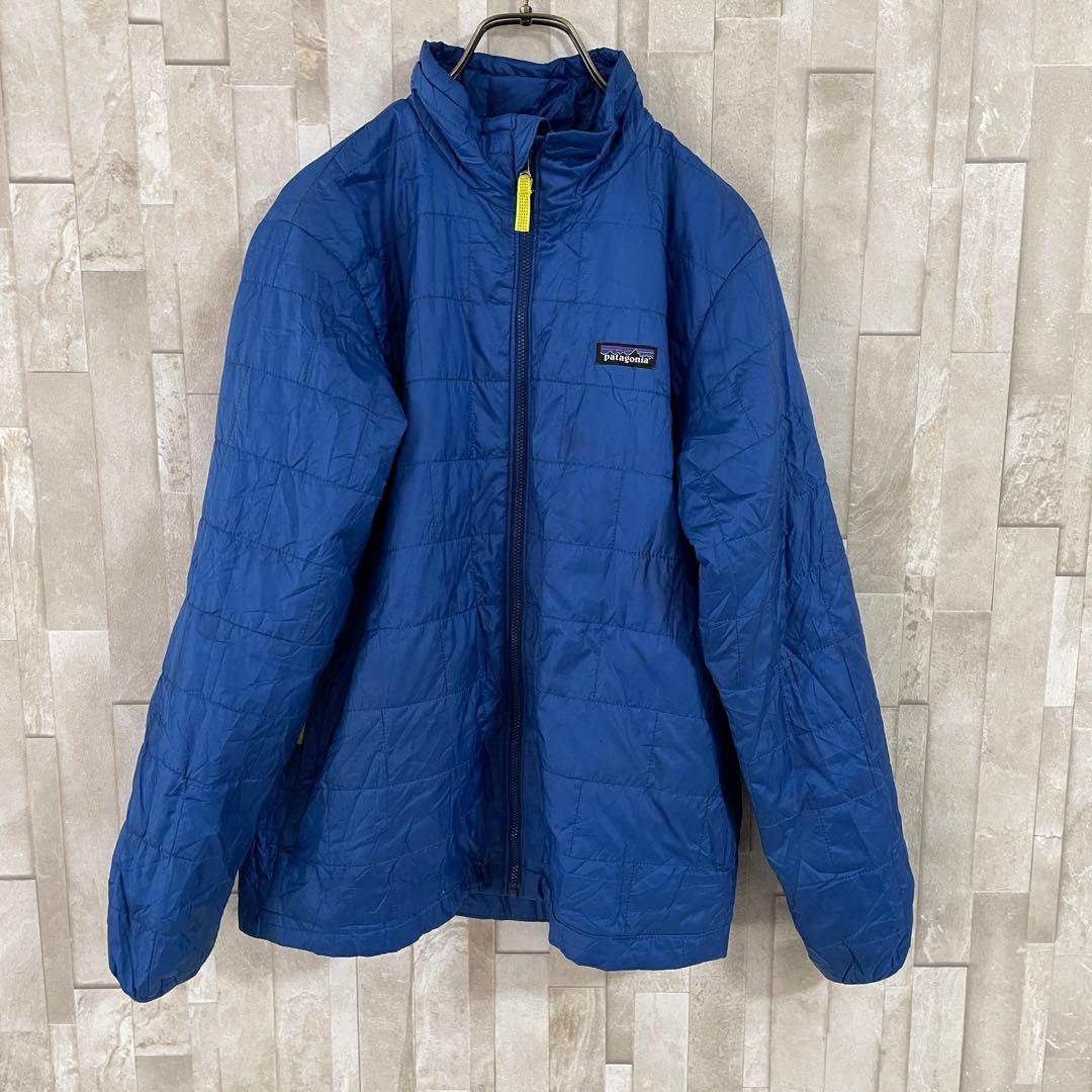 古着 patagonia ナノパフジャケット サイズXL ブルー