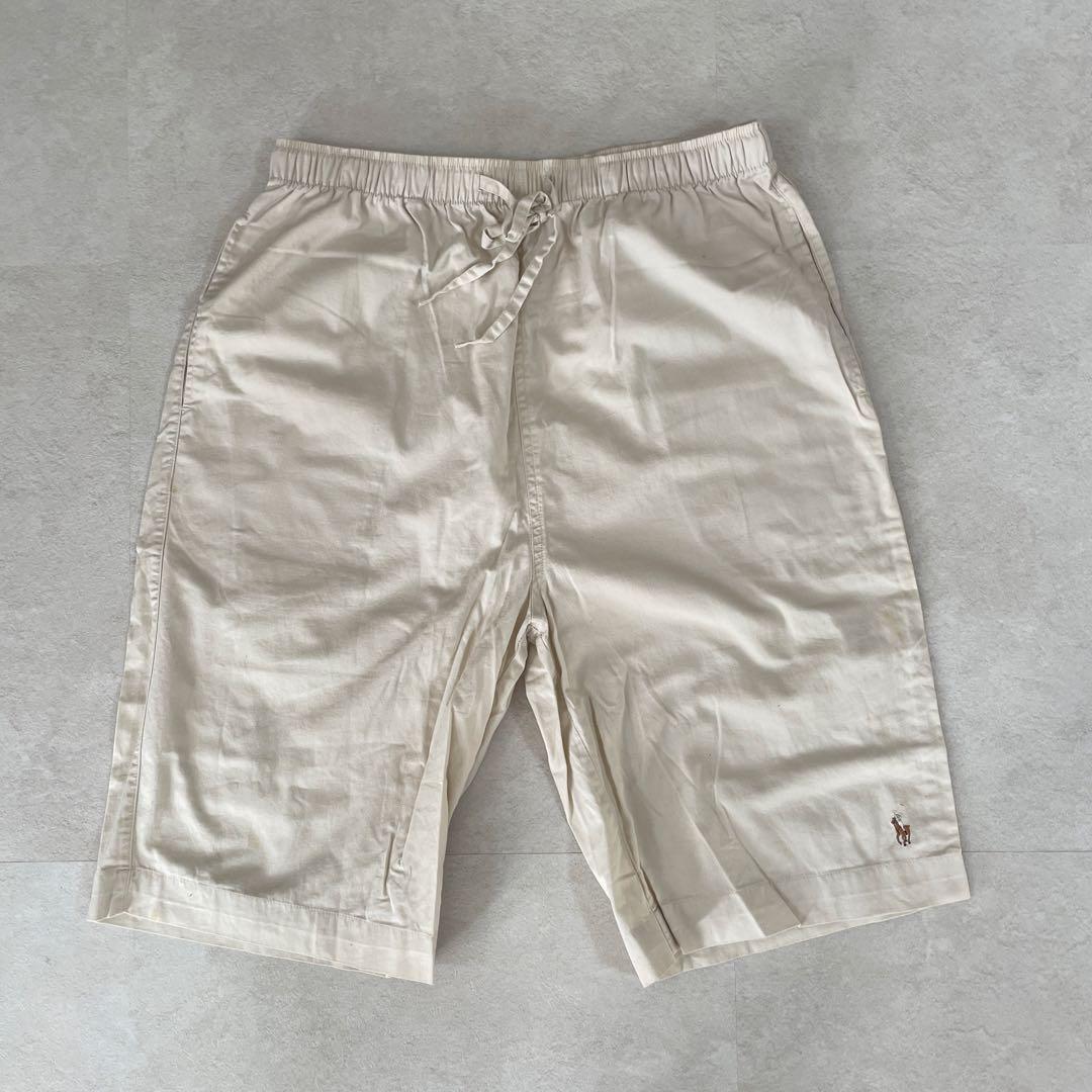 古着 POLO RALPH LAUREN ハーフパンツ サイズL クリーム色