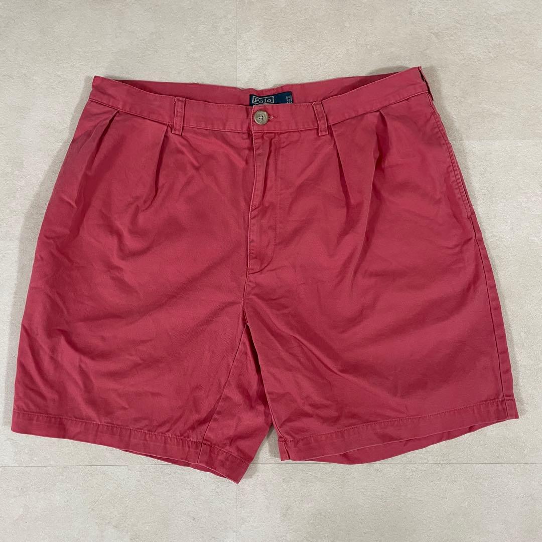 90s POLO RALPH LAUREN ハーフパンツ 40 ピンク