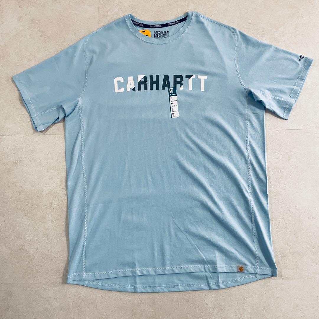 【新品未使用タグ付】Carhartt 水色 Tシャツ XL サイズ